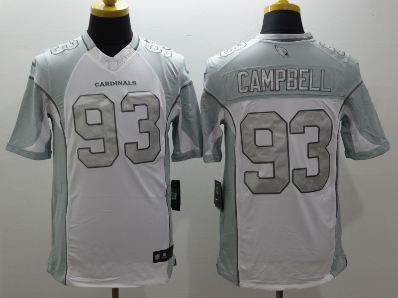 Men's Arizona Cardinals Calais Campbell #93 White Jersey